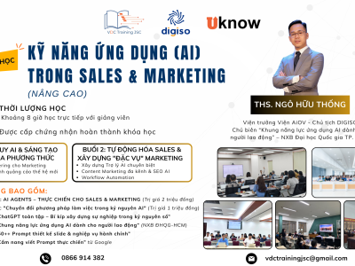 AI – Marketing (2) KỸ NĂNG ỨNG DỤNG TRÍ TUỆ NHÂN TẠO (AI) TRONG SALES & MARKETING – LỚP NÂNG CAO